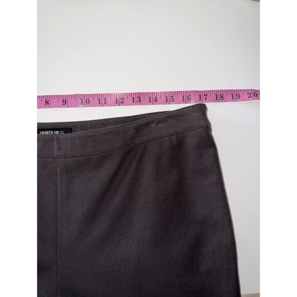 Lafayette 148 Bleecker Pants Brown Ankle Crop Dress Pants Zip Office Career 12 - Picture 7 of 13